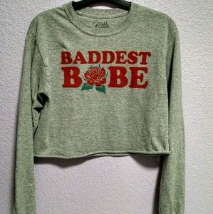 long sleeved crop top